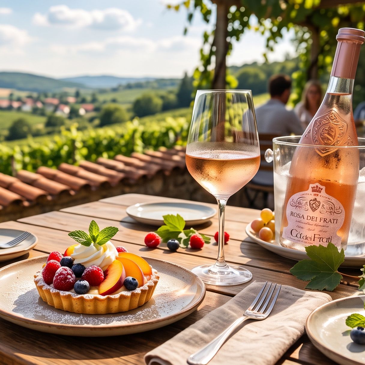 Vino y postres de verano